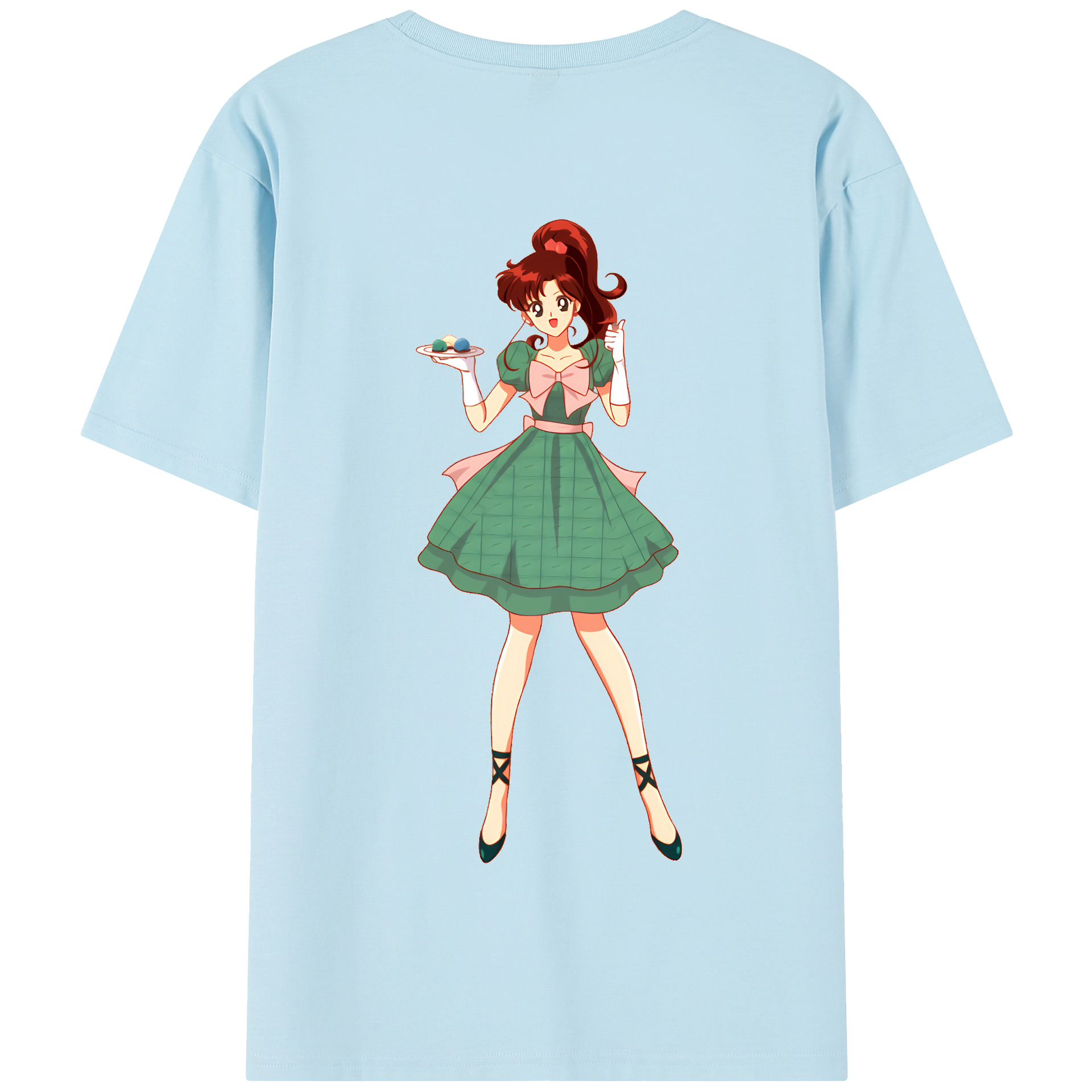 （画像用） 美少女戦士セーラームーン 木野 まこと きの まこと Sailor Moon Kino Makoto （セーラージュピター；Sailor Jupiter） 綿100％半袖Tシャツ（背面プリント）